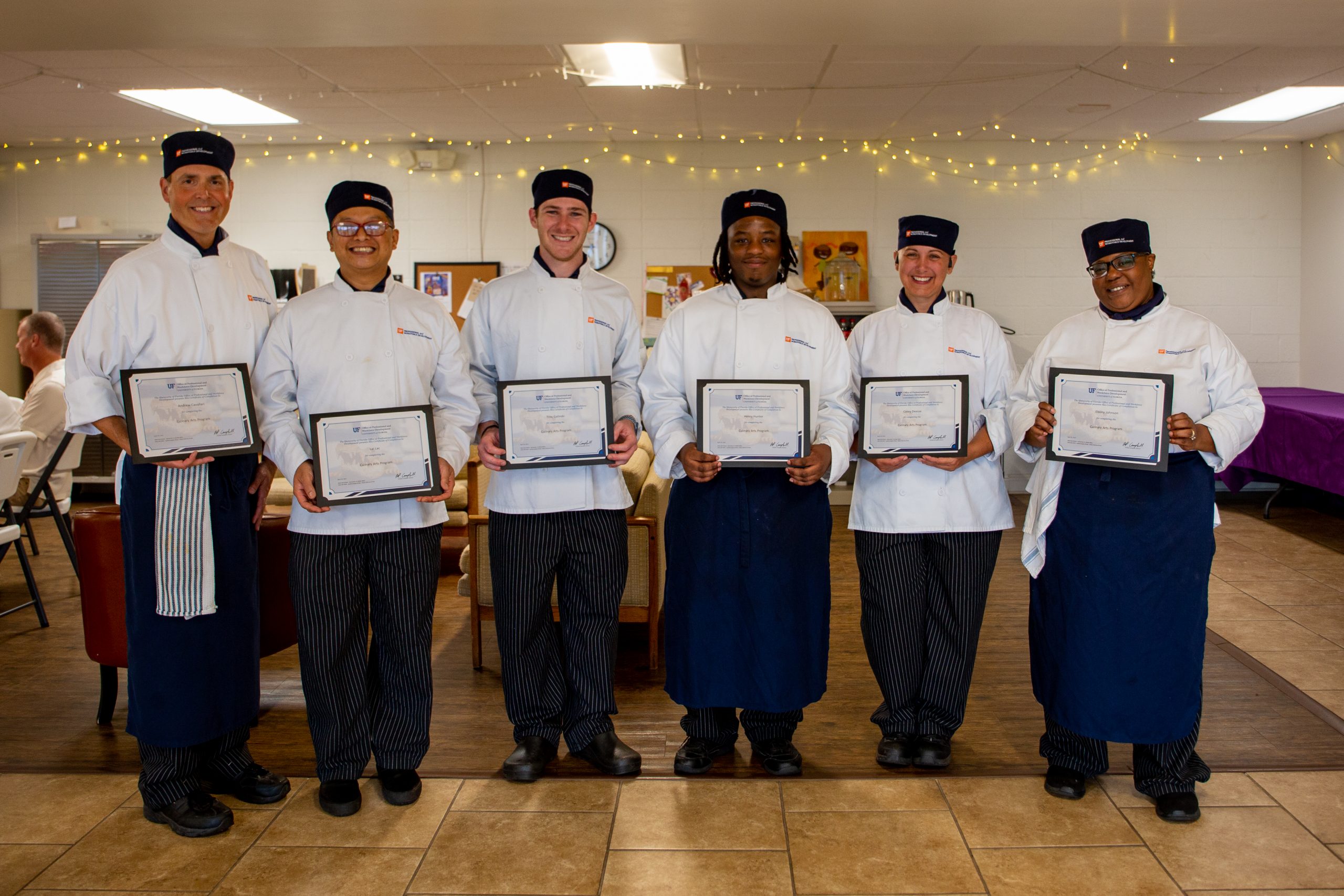 Culinary Class Earned Certificates