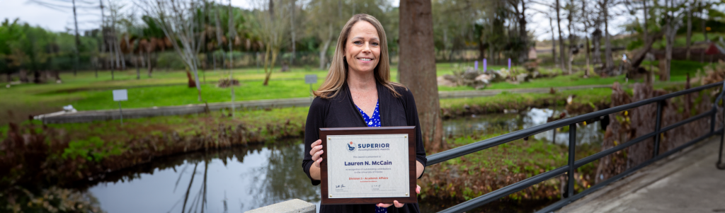 Lauren McCain Receives UF Superior Accomplishment Award